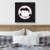 pinda's | De gezichten van Lucy Canvas Afdruk (Insitu (Slaapkamer))