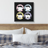 pinda's | De gezichten van Lucy Canvas Afdruk (Insitu (Slaapkamer))