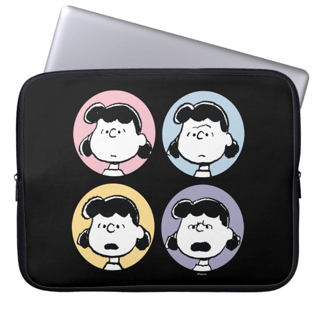 pinda's | De gezichten van Lucy Laptop Sleeve (Voorkant)