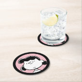 pinda's | De gezichten van Lucy Ronde Kartonnen Onderzetter (Insitu)