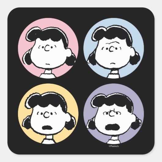 pinda's | De gezichten van Lucy Vierkante Sticker (Voorkant)