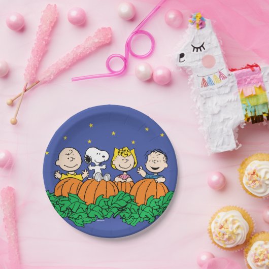 pinda's | De grote pompoen Papieren Bordje (Feest)
