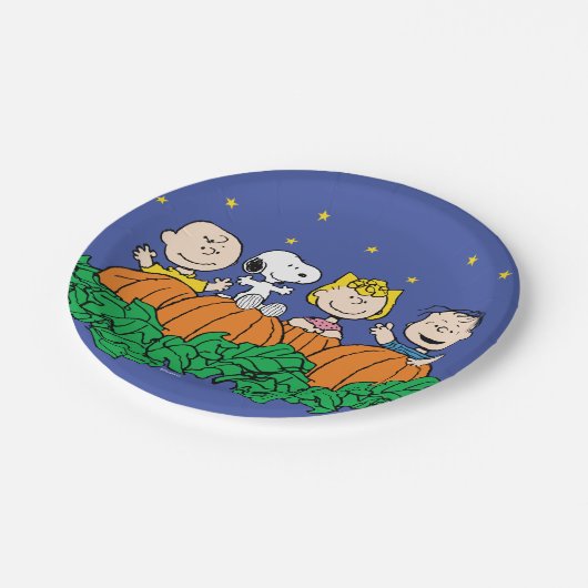 pinda's | De grote pompoen Papieren Bordje (Gekanteld)