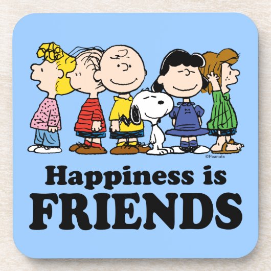 pinda's | De pinda's gang samen Bier Onderzetter (Voorkant)