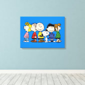 pinda's | De pinda's gang samen Canvas Afdruk (Insitu (Houten vloer))