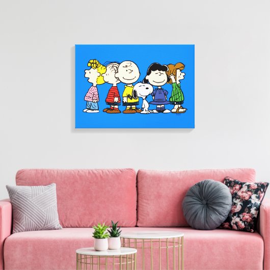 pinda's | De pinda's gang samen Canvas Afdruk (Insitu (Woonkamer))