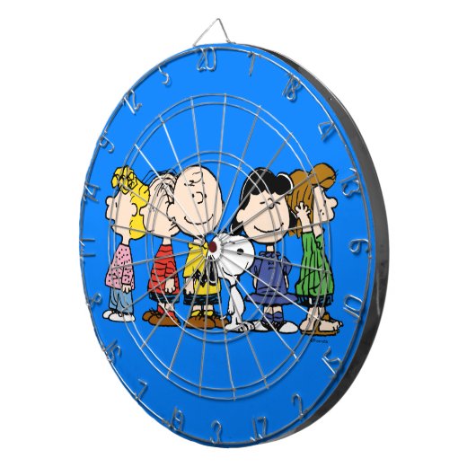 pinda's | De pinda's gang samen Dartbord (Voorkant Rechts)