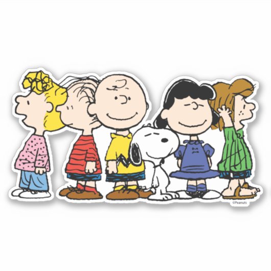 pinda's | De pinda's gang samen Sticker (Voorkant)