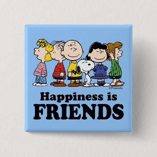 pinda's | De pinda's gang samen Vierkante Button 5,1 Cm (Voorkant)