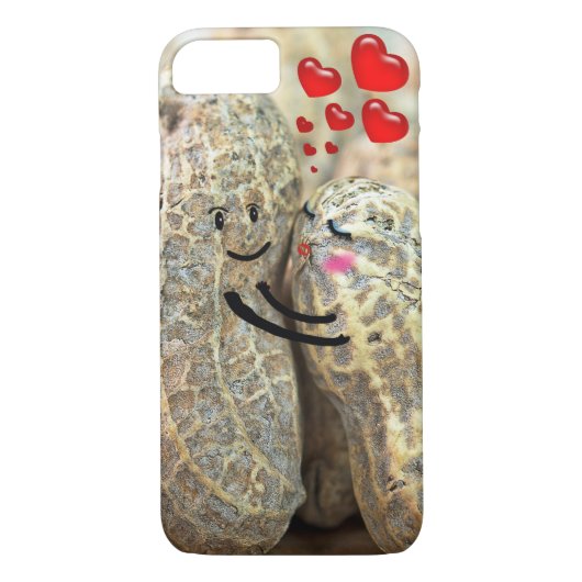 pinda's die met rood hart knuffelen Case-Mate iPhone case (Achterkant)