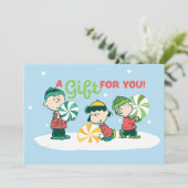 Pinda's | Een cadeau voor jou Feestdagenkaart (Staand voorkant)