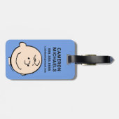 pinda's | Een Charlie Brown Smile Bagagelabel (Achterkant horizontaal)
