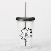 pinda's | Een Snoopy Happy Dance Acryl Drinkbeker (Voorkant)