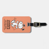 pinda's | Een Snoopy Happy Dance Bagagelabel (Voorkant horizontaal)