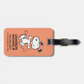 pinda's | Een Snoopy Happy Dance Bagagelabel (Achterkant horizontaal)