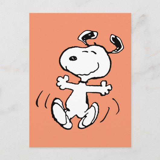 pinda's | Een Snoopy Happy Dance Briefkaart (Voorkant)