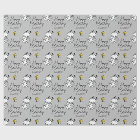 pinda's | Een Snoopy Happy Dance Cadeaupapier (Vlak)
