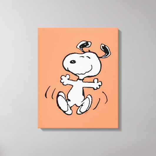 pinda's | Een Snoopy Happy Dance Canvas Afdruk (Voorkant)
