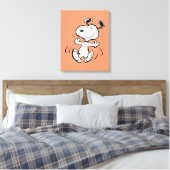 pinda's | Een Snoopy Happy Dance Canvas Afdruk (Insitu (Slaapkamer))