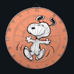 pinda's | Een Snoopy Happy Dance Dartbord<br><div class="desc">Snoopy is de lovenswaardige huisbeagle van Charlie Brown in de strip Peanuts van Charles M. Schulz. Bekijk dit leuke pinda-ontwerp met deze liefdevolle hond.</div>