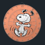 pinda's | Een Snoopy Happy Dance Dartbord<br><div class="desc">Snoopy is de lovenswaardige huisbeagle van Charlie Brown in de strip Peanuts van Charles M. Schulz. Bekijk dit leuke pinda-ontwerp met deze liefdevolle hond.</div>