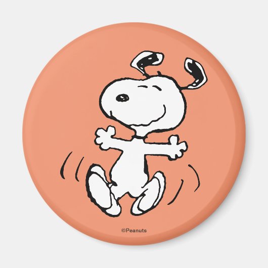 pinda's | Een Snoopy Happy Dance Magneet (Voorkant)