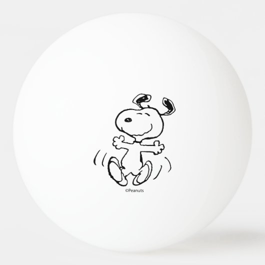 pinda's | Een Snoopy Happy Dance Pingpongbal (Achterkant)