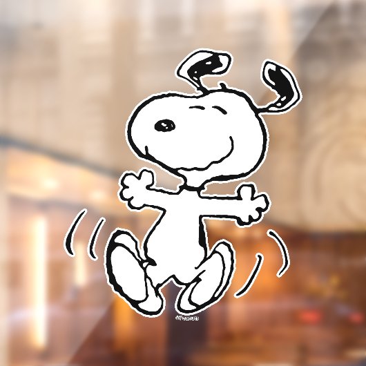 pinda's | Een Snoopy Happy Dance Raamsticker (Vel 2)