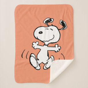 pinda's   Een Snoopy Happy Dance Sherpa Deken