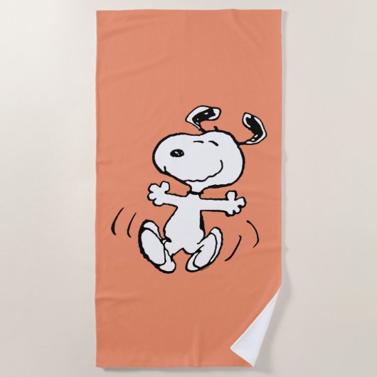 pinda's | Een Snoopy Happy Dance Strandlaken (Voorkant)