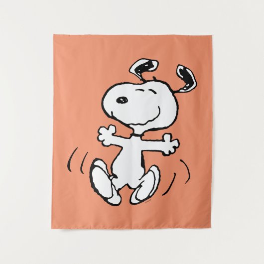 pinda's | Een Snoopy Happy Dance Wandkleed (Voorkant)
