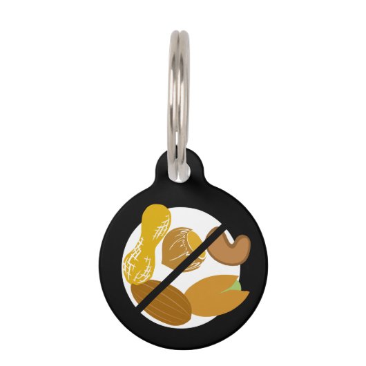 Pinda's en bomen Nut Allergy Kinder Noodcontact Huisdierpenning (Voorkant)