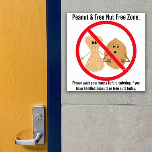 Pinda's en boomgaarden Vrije zone Voedingsallergie Poster