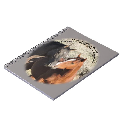 Pinda's en Surma, hengsten in zand wasbekken Notitieboek (Linkerzijde)