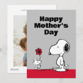 Pinda's | Fijne Moederdag Bloem Feestdagenkaart (Voorkant / Achterkant)