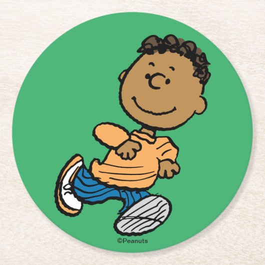 pinda's | Franklin Running Ronde Kartonnen Onderzetter (Voorkant)