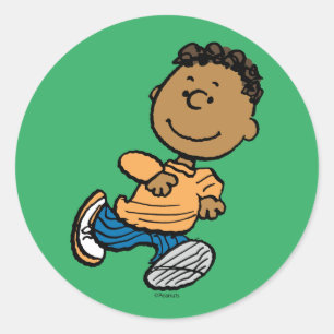 pinda's   Franklin Running Ronde Sticker