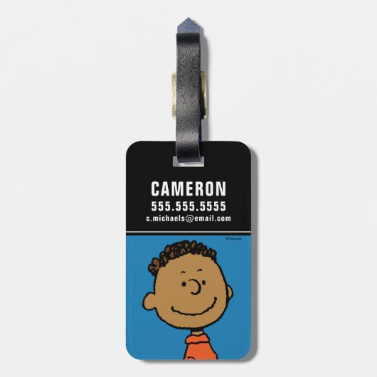 pinda's | Franklin Smile Bagagelabel (Achterkant verticaal)