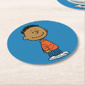 pinda's | Franklin Smile Ronde Kartonnen Onderzetter (Gebogen)