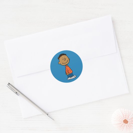 pinda's | Franklin Smile Ronde Sticker (Envelop)