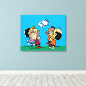 pinda's | Friends Fun Canvas Afdruk (Insitu (Houten vloer))