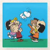 pinda's | Friends Fun Glazen Onderzetter (Voorkant)