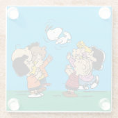 pinda's | Friends Fun Glazen Onderzetter (Achterkant)