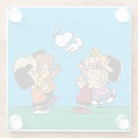 pinda's | Friends Fun Glazen Onderzetter (Achterkant)