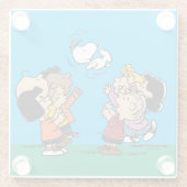 pinda's | Friends Fun Glazen Onderzetter (Achterkant)