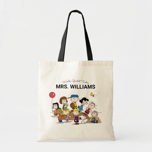 pinda's | Gang Greatest Teacher Personalized Tote Bag (Voorkant)