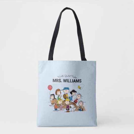 pinda's | Gang Greatest Teacher Personalized Tote Bag (Voorkant)
