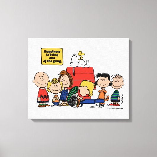 pinda's | Geluk is één van de bende zijn Canvas Afdruk (Voorkant)