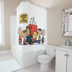 pinda's   Geluk is één van de bende zijn Douchegordijn