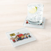 pinda's | Geluk is één van de bende zijn Glazen Onderzetter (Schuin)